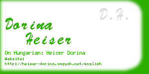 dorina heiser business card